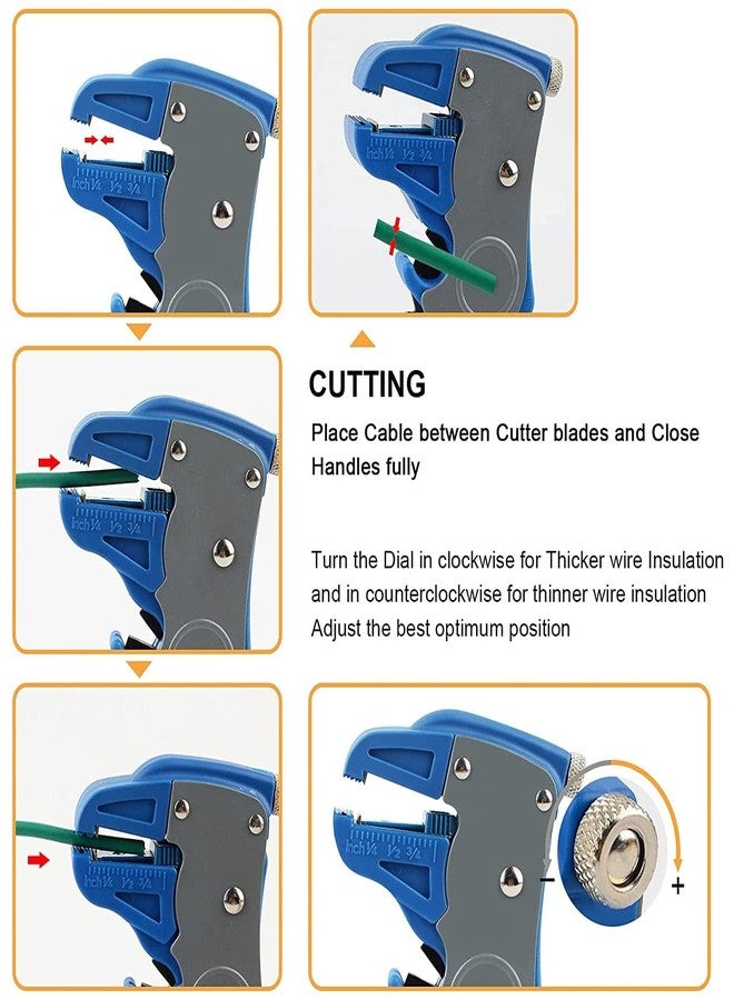 Megika Self Adjusting Cable Wire Insulation Stripper Cutter Automatic Tool - Heavy Duty | Work for Cable 0.2 MM to 6 MM | MT-02DX (Multicolor) - Image 5